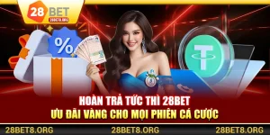 Hoàn Trả Tức Thì 28BET - Ưu Đãi Vàng Cho Mọi Phiên Cá Cược